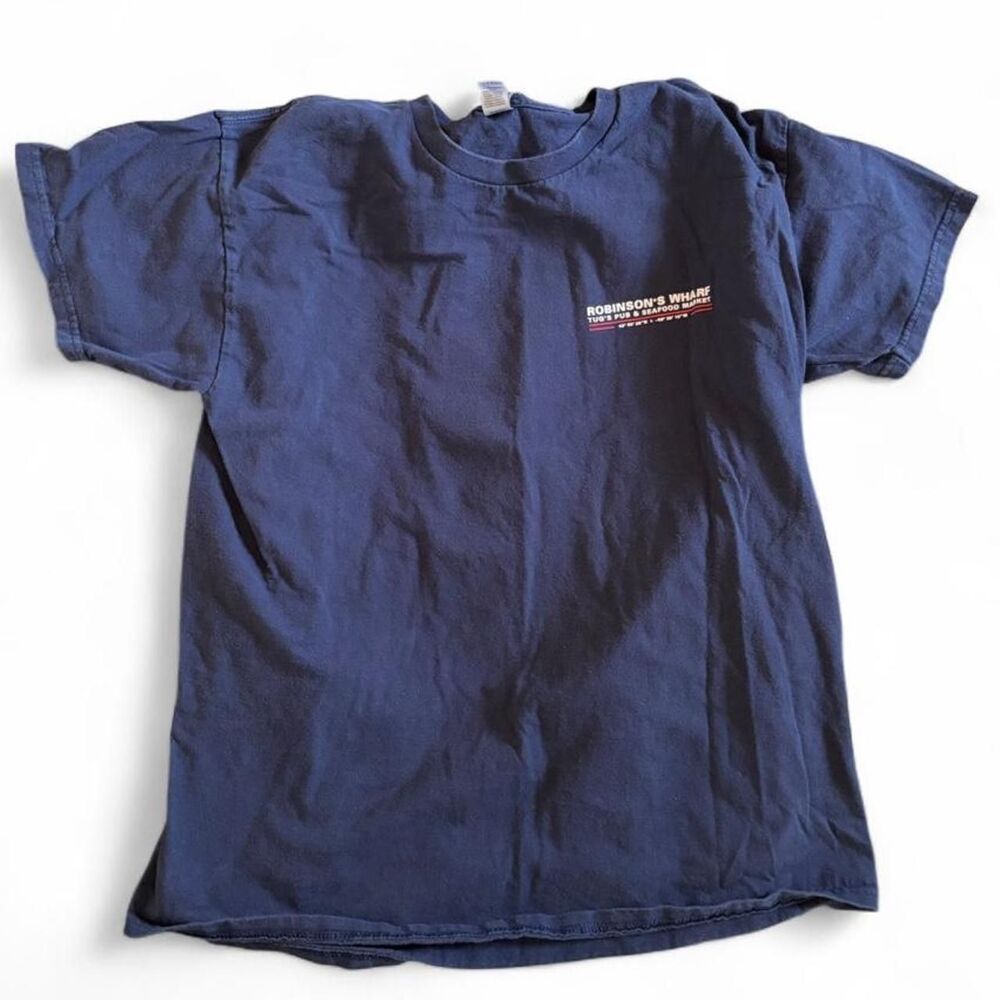 Gildan Women's Navy and Blue T-shirt - Picture 2 of 7